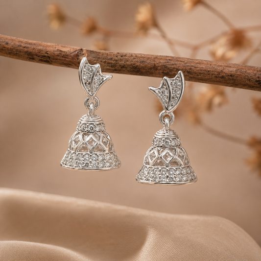 Elegant CZ Jhumka Earrings for Women