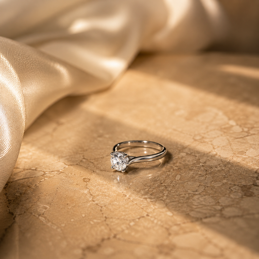 925 Sterling Silver Classic Solitaire Ring
