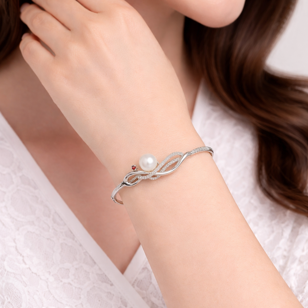 Kada Bracelet for Women | Elegant Handcrafted Silver Bangle with Premium Finish