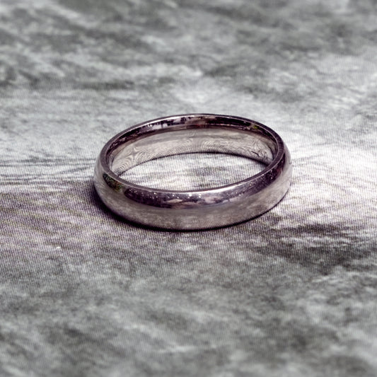 Classic Polished Silver Comfort Band Ring for Women