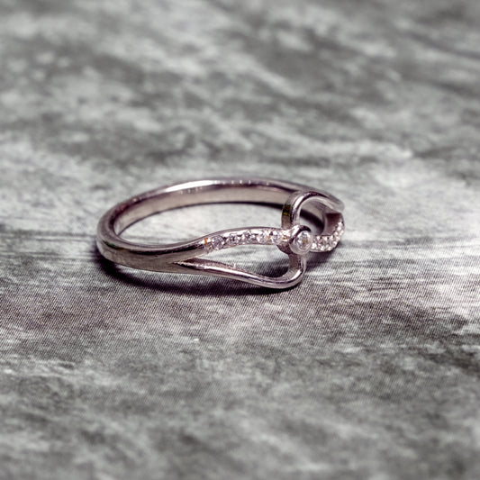 Elegant Infinity Twist Silver Ring for Women