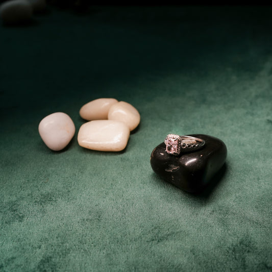 Blush Radiance Halo 925 Sterling Silver Zircon Ring