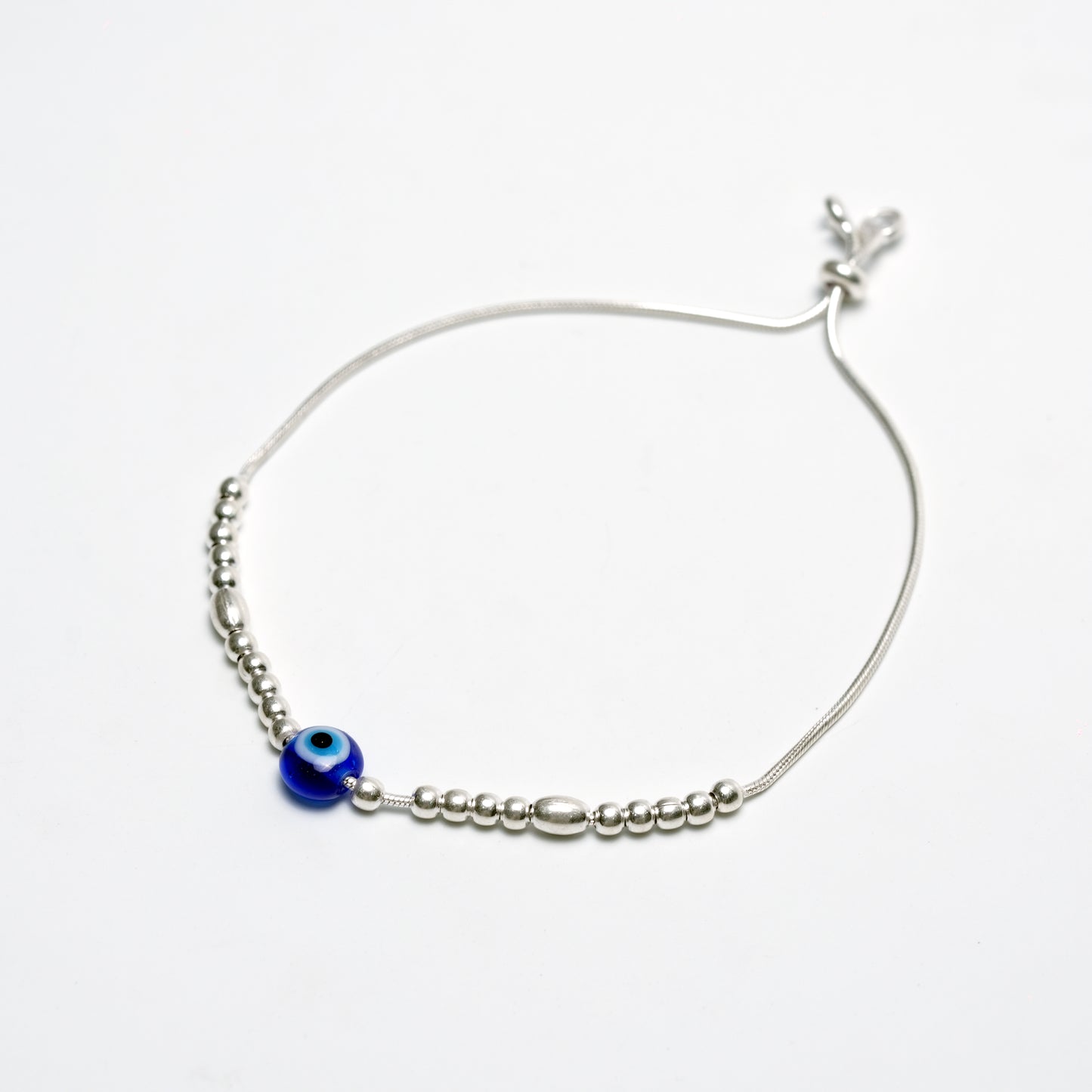 Blue Evil Eye Silver Bracelet