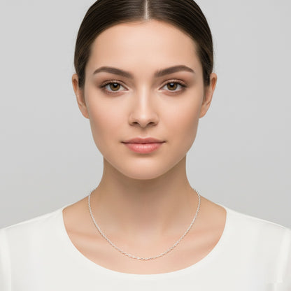 Flat Box Silver Chain