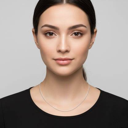 Sleek Box-Link Silver Chain