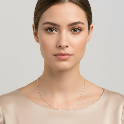 Classic Flat Box Silver Chain