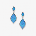 925 Sterling Silver Blue Opal Drop Earrings