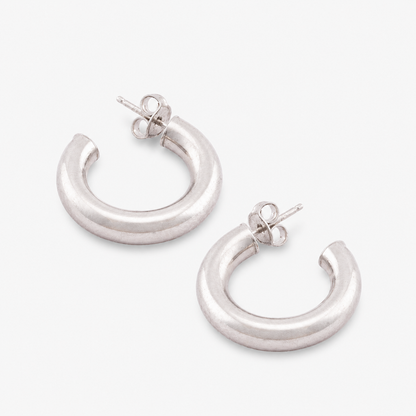 925 Sterling Silver Minimal Hoop Earrings