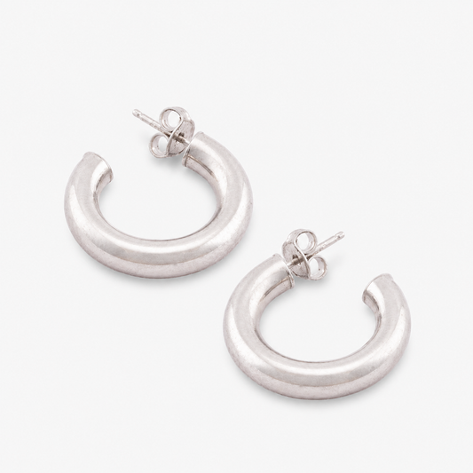 925 Sterling Silver Minimal Hoop Earrings
