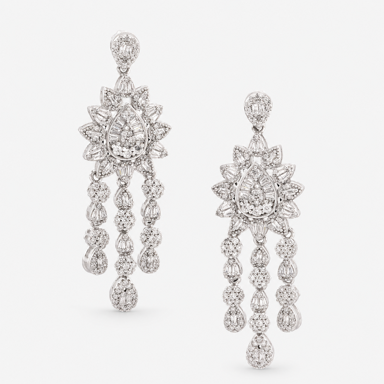 Luxury Crystal Chandelier Drop Earrings