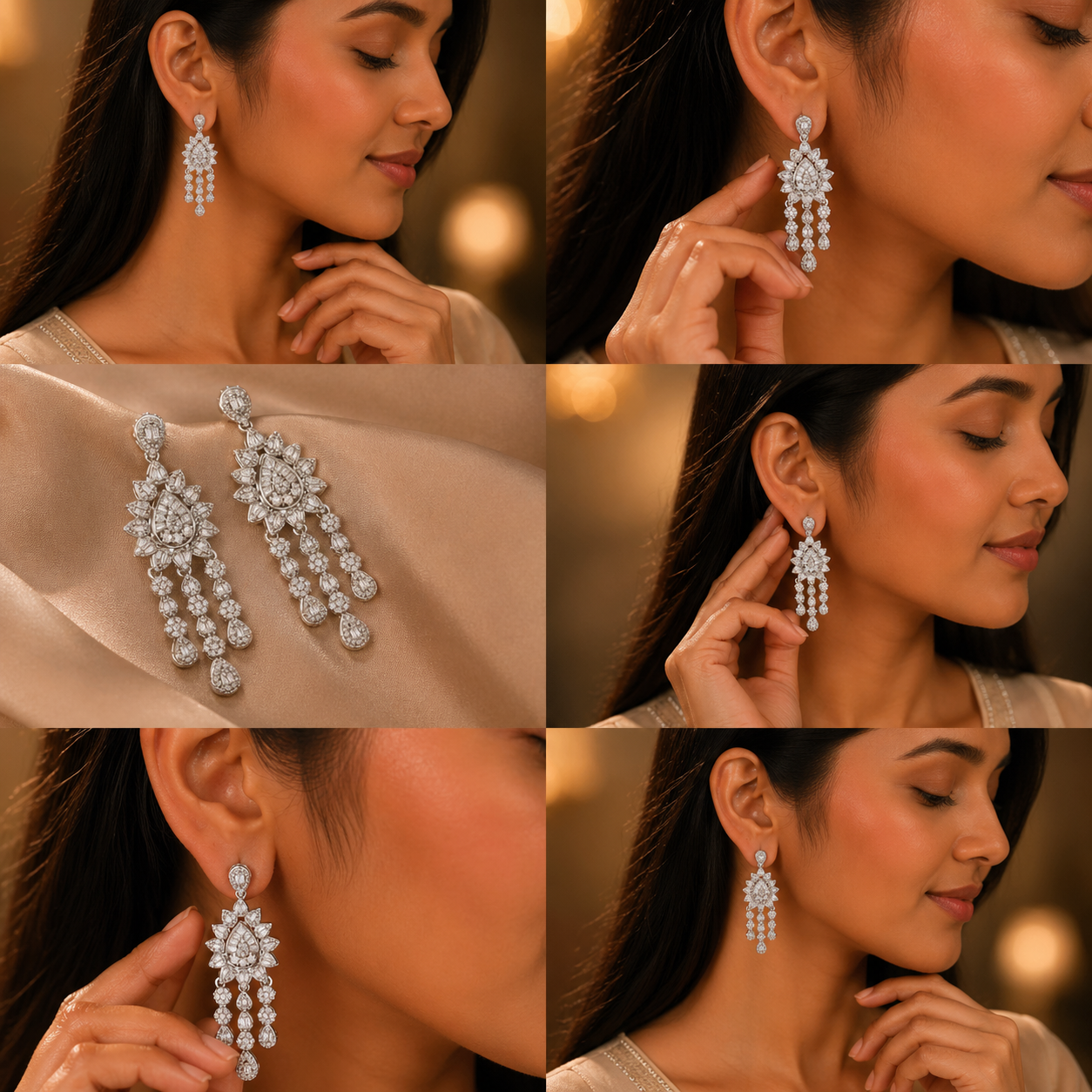 Luxury Crystal Chandelier Drop Earrings