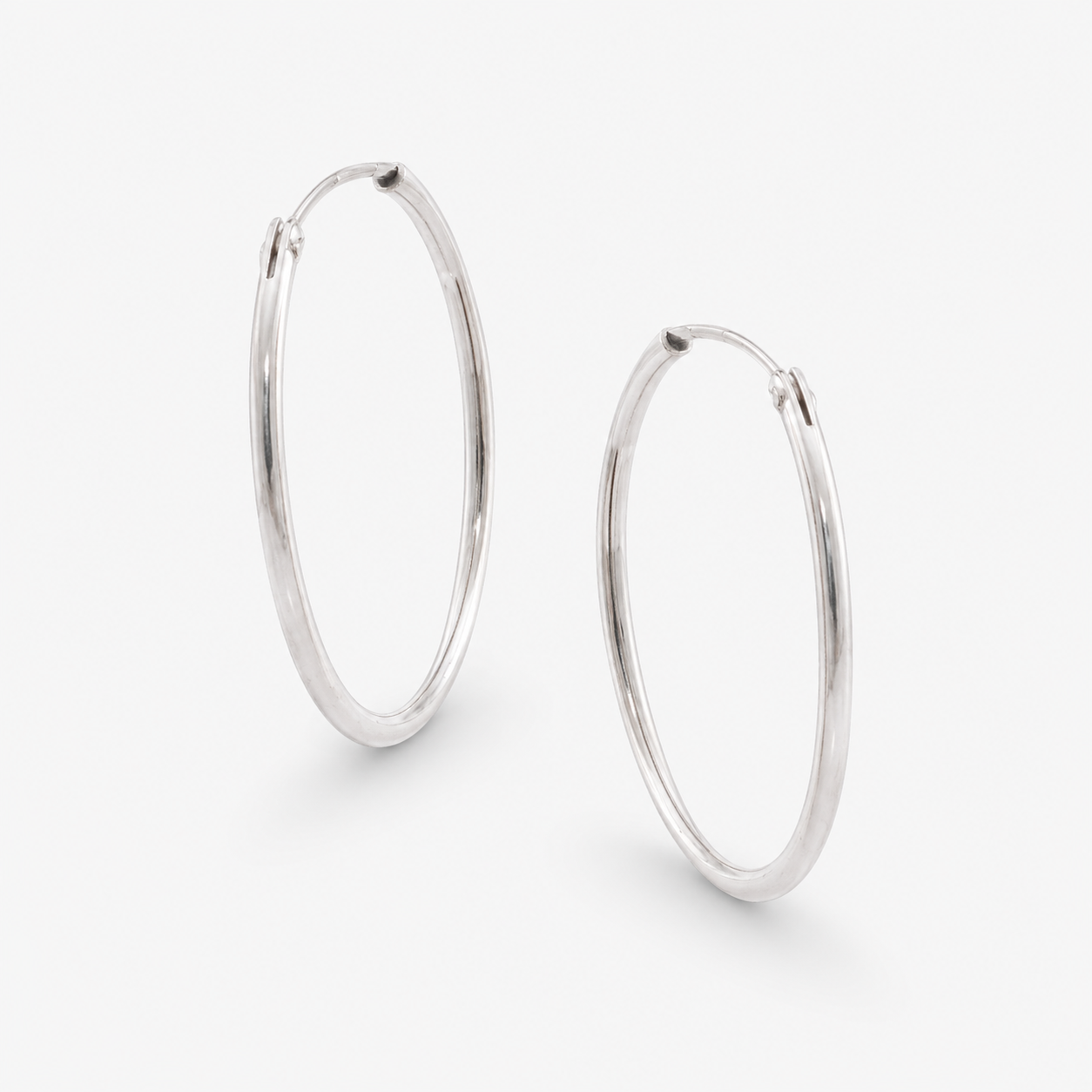 Classic Silver Hoop Earrings for Women