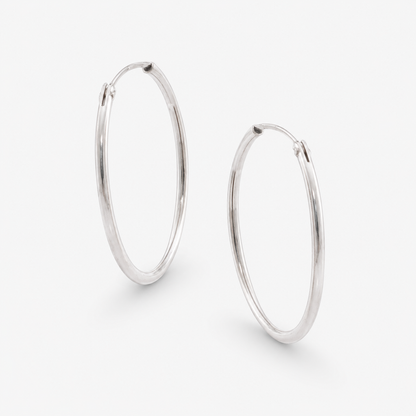 Classic Silver Hoop Earrings for Women