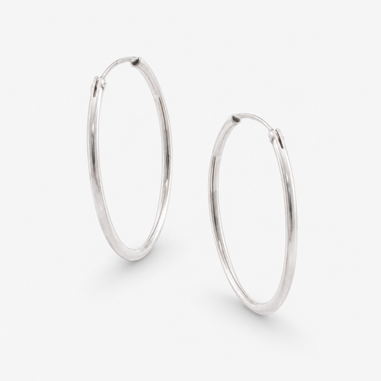 Classic Silver Hoop Earrings for Women