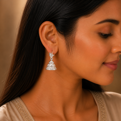 Elegant CZ Jhumka Earrings for Women