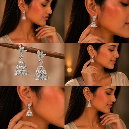 Elegant CZ Jhumka Earrings for Women