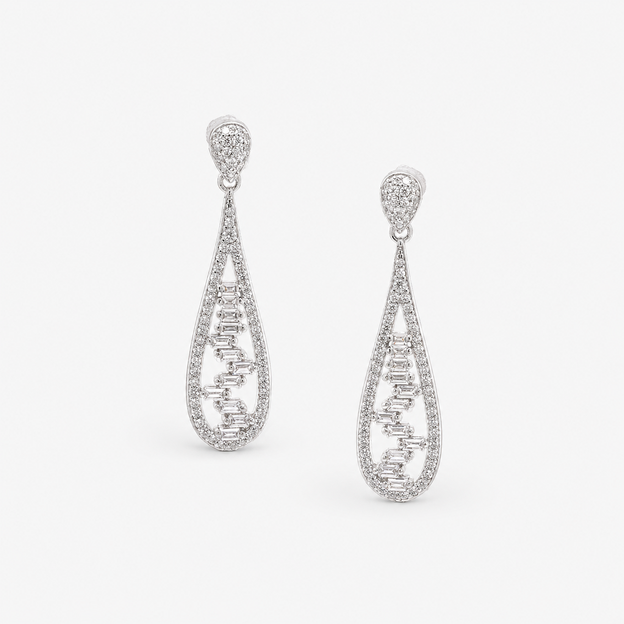 Luxury CZ Teardrop Dangle Earrings for Women