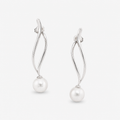 Minimal Pearl Drop Long Earrings for Women
