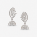 Sparkling CZ Sunburst Jhumka Earrings for Women