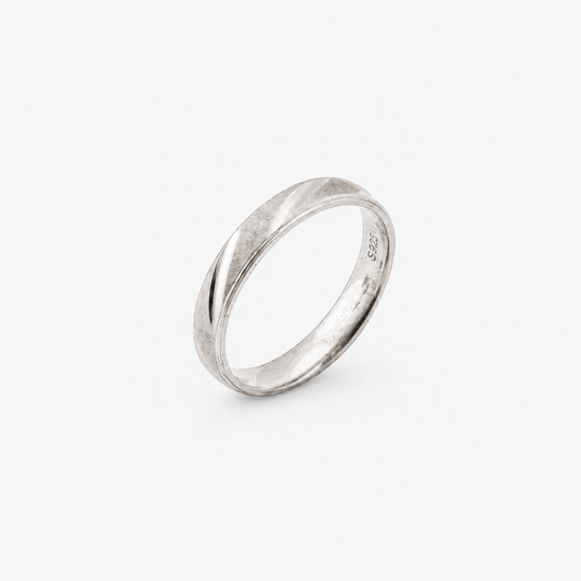 925 Sterling Silver Minimal Classic Band Ring