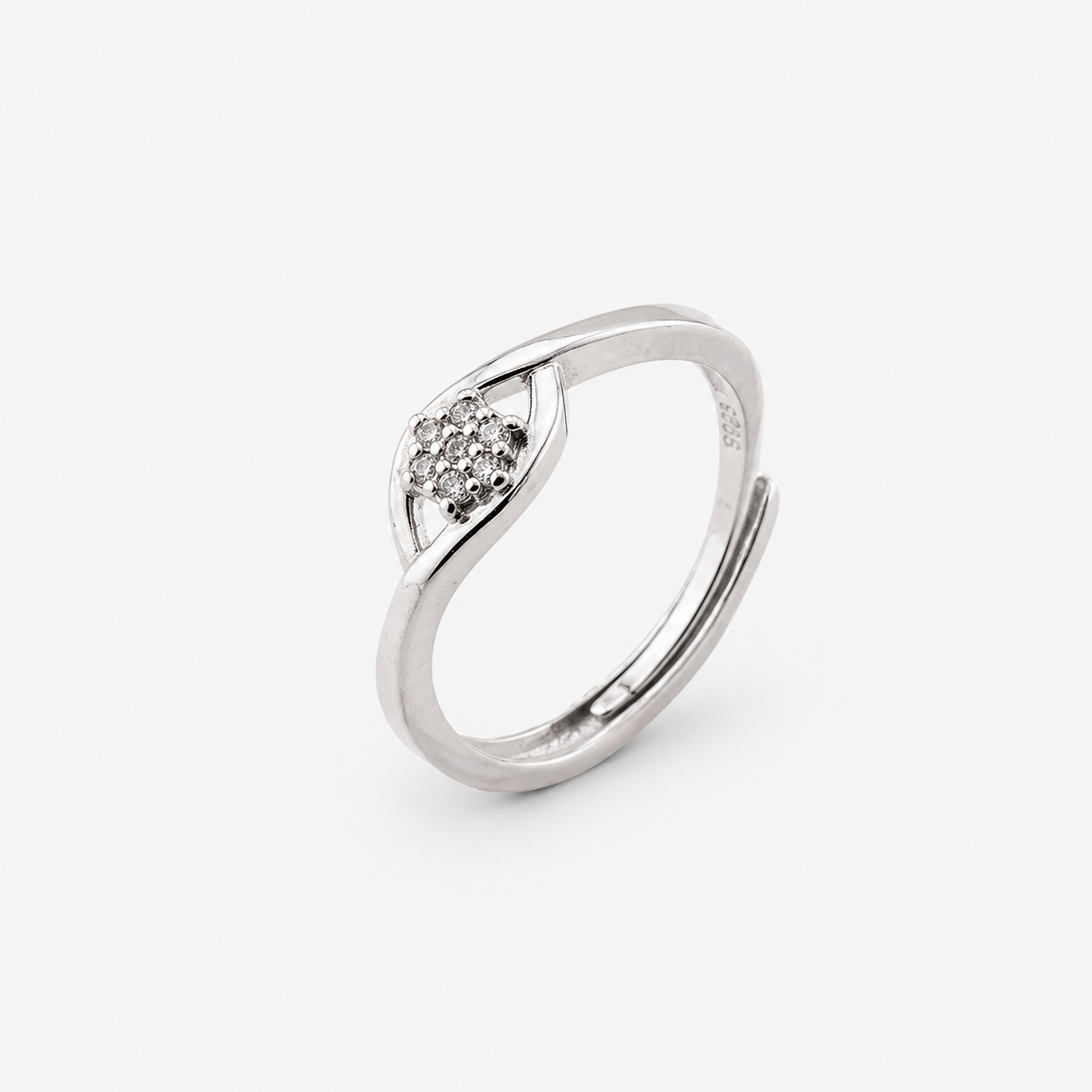 925 Sterling Silver Minimal Floral Ring