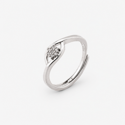 925 Sterling Silver Minimal Floral Ring