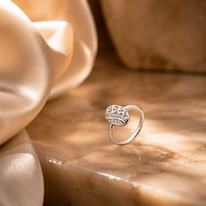 925 Sterling Silver Elegant Swirl Ring