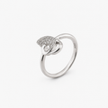 925 Sterling Silver Heart Knot Ring