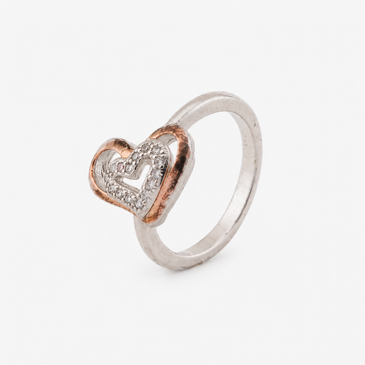 925 Sterling Silver Heart Love Ring