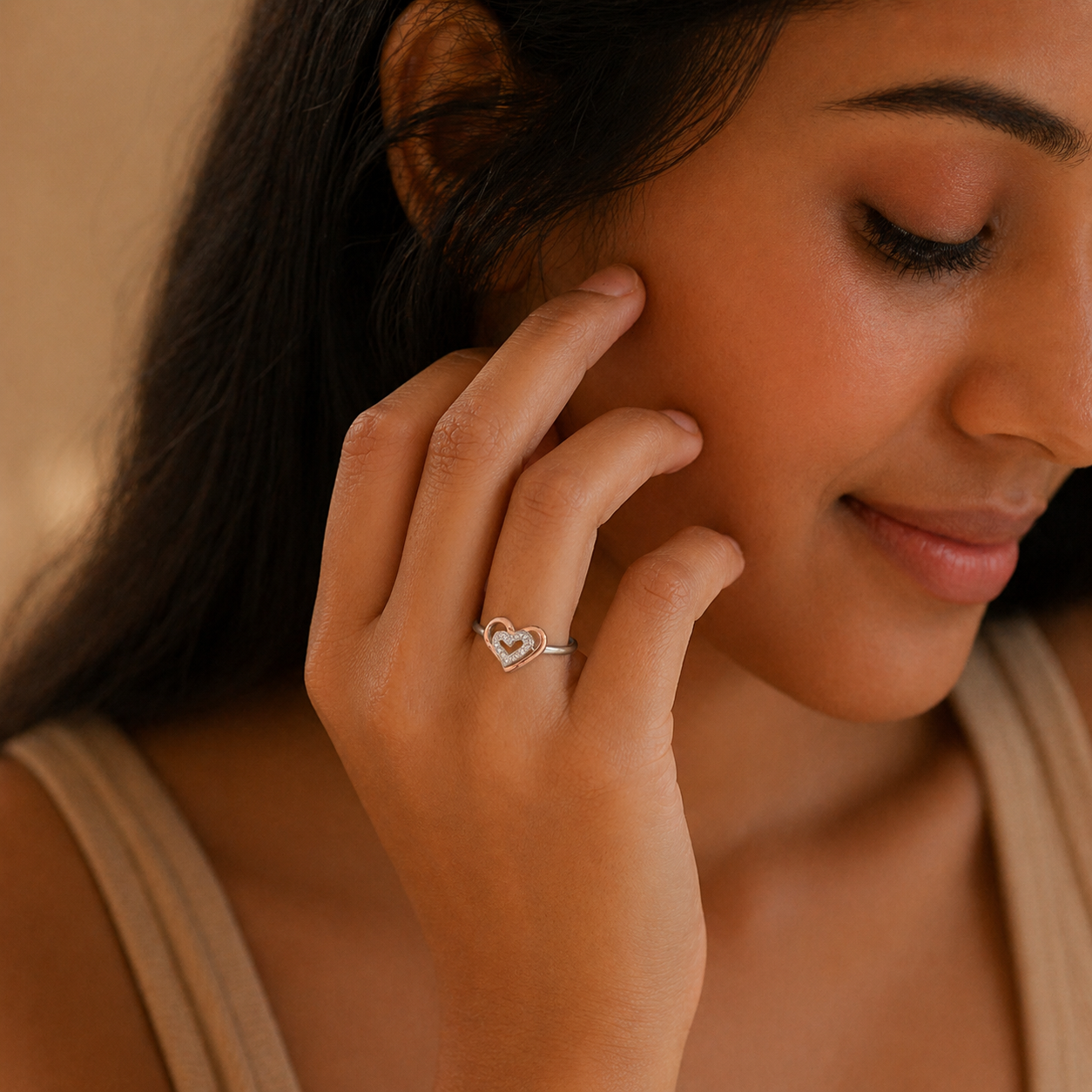 925 Sterling Silver Heart Love Ring