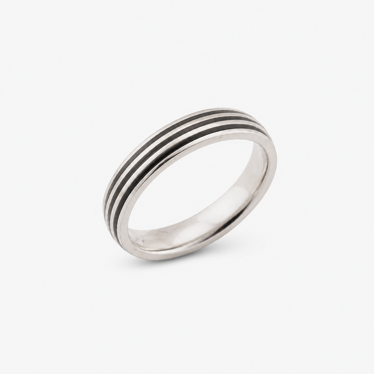 925 Sterling Silver Minimal Groove Band Ring