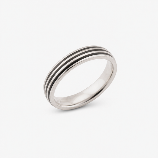 925 Sterling Silver Minimal Groove Band Ring