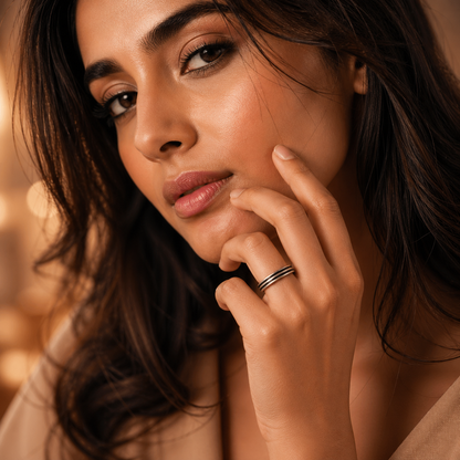 925 Sterling Silver Minimal Groove Band Ring