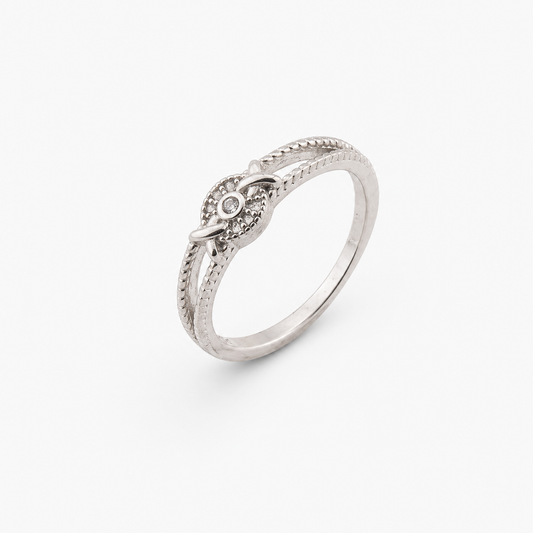 Elegant Silver Infinity Charm Ring for Women