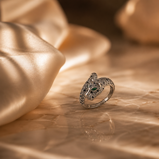 Panther Head Statement Ring