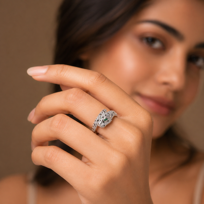 Panther Head Statement Ring
