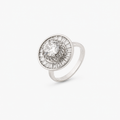 Halo Zircon Statement Ring