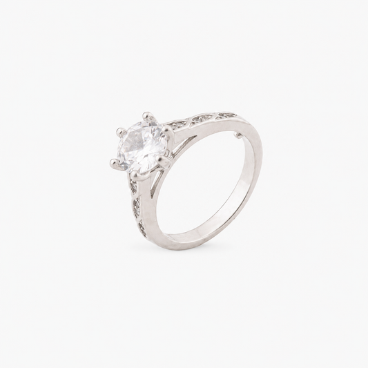 Classic Solitaire Zircon Ring