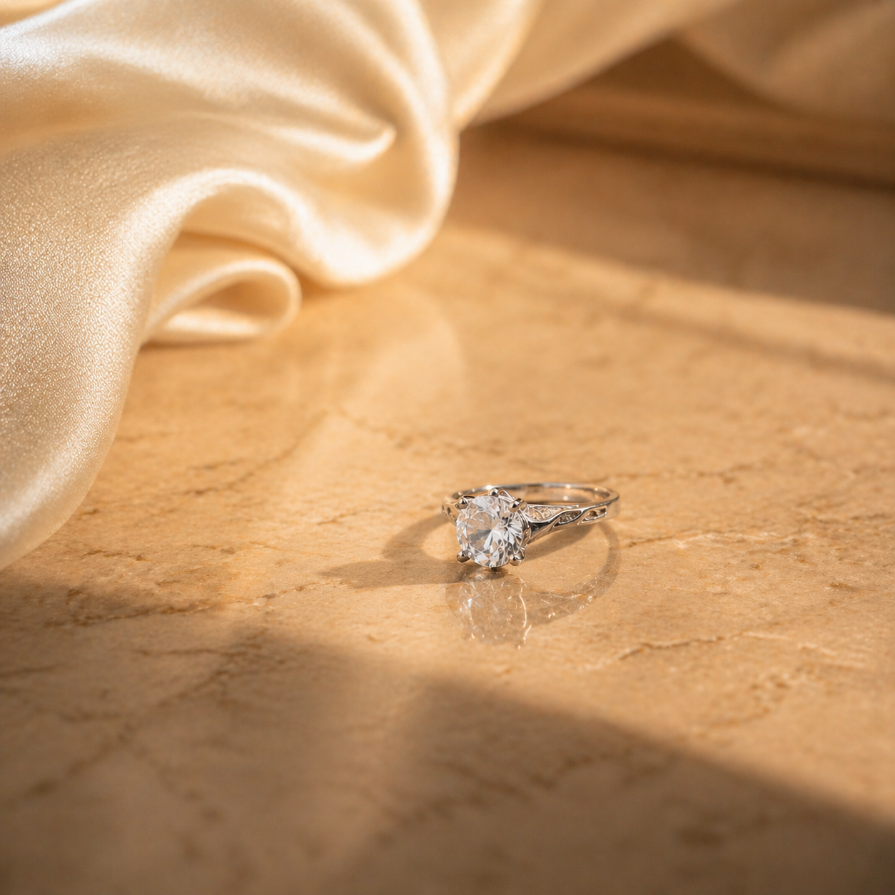 Classic Solitaire Zircon Ring