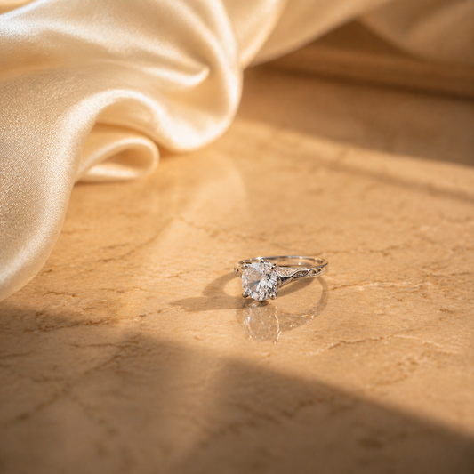 Classic Solitaire Zircon Ring