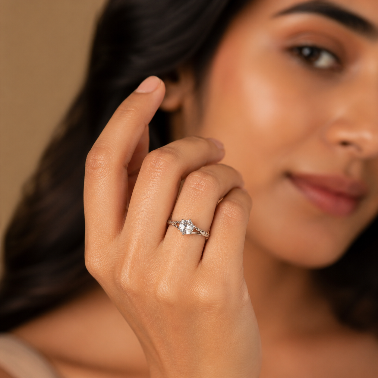 Classic Solitaire Zircon Ring