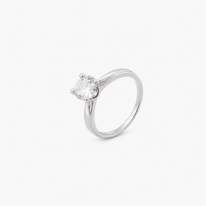 925 Sterling Silver Classic Solitaire Ring