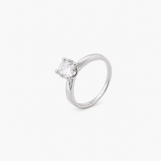 925 Sterling Silver Classic Solitaire Ring