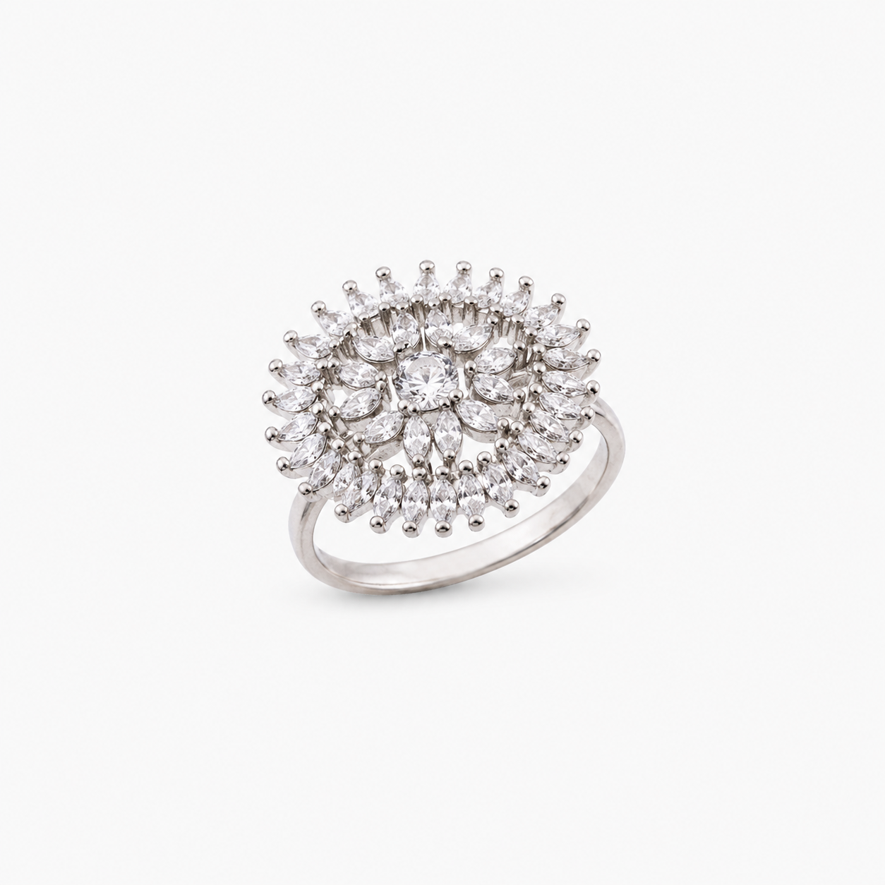 Floral Halo Statement Ring