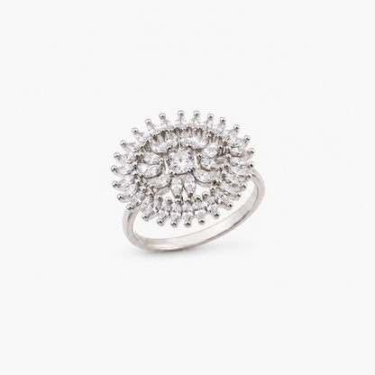 Floral Halo Statement Ring