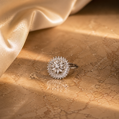 Floral Halo Statement Ring