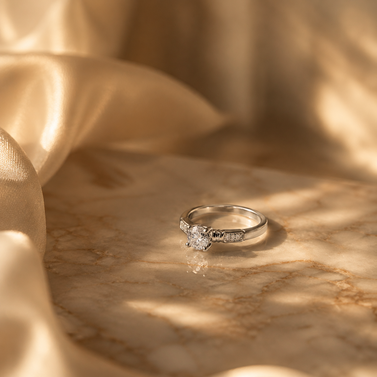 Sparkling Solitaire Ring