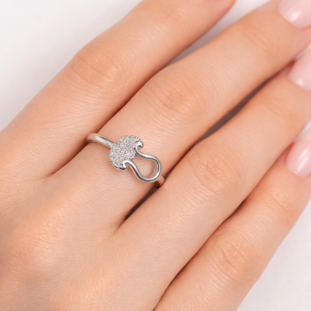 925 sterling silver minimal ring for women