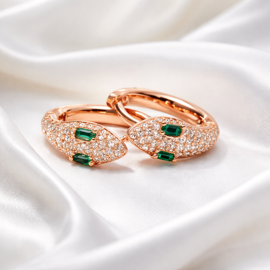 Elegant Blue Stone Floral Drop Earrings