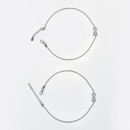 Infinity Grace Silver Anklet